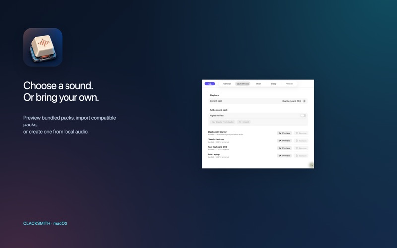 ClackSmith: another view of the application